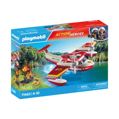Playmobil-Avion Antincendiu cu Functie de Stingere