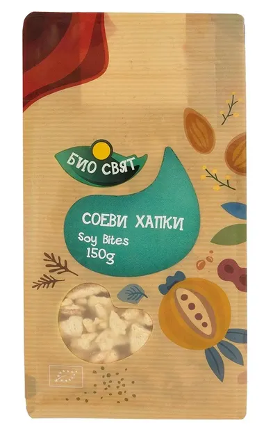 Bucăți de soia organice, 150 g, Biosvyat