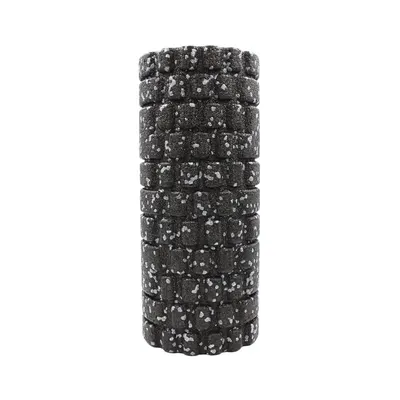 Rolă cilindru masaj XQ Max, din spumă, pentru yoga, negru cu alb, 33x14 cm