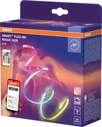 Iluminare inteligentă Osram - bandă RGB, 5 m, albă