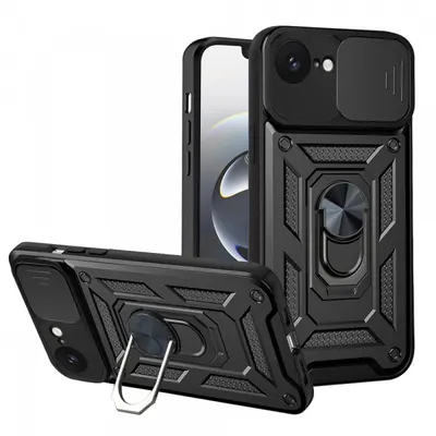 Husa pentru Apple iPhone 17e / 16e, Techsuit, CamShield, Neagra