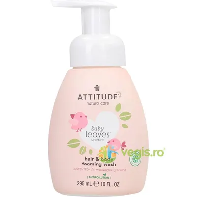 Spuma 2in1 pentru Par si Corp fara Miros Baby Leaves 295ml