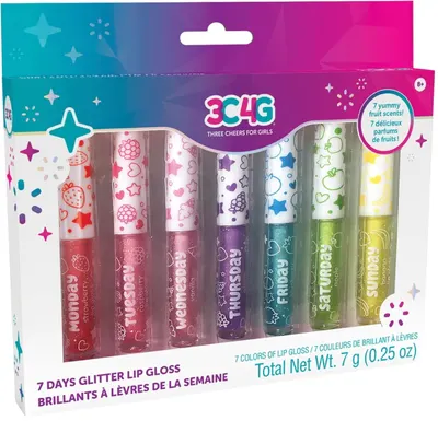 Set cosmetic pentru copii 3C4G - Luciuri de buze, 7 bucăți