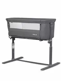 Patut Co-Sleeper 2 in 1 pentru copii Colibro Nap Bassinet, cu saltea inclusa, inaltime reglabila pe 9 nivele si unghi de inclinare de 30 de grade, dimensiuni 90 x 58 cm, Onyx