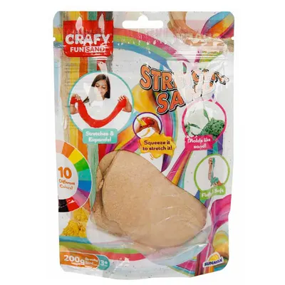 Nisip creativ, Crafy, 200 g, Natural