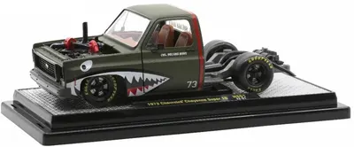 Model de colecție M2 Machines Modern: Autoturisme - Chevrolet Cheyenne Super 10 Square Body Truck, Green, 1973