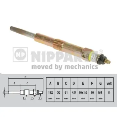 Bujie incandescenta NIPPARTS J5710501