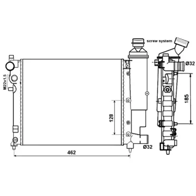 Radiator, racire motor NRF 58067
