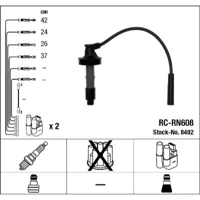 Set cablaj aprindere NGK 8492