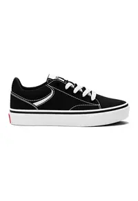 Pantofi sport din material textil cu sireturi - Negru/Alb murdar