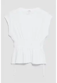 Tricou de bumbac cu volane