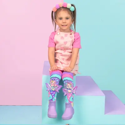 Șosete lungi colorate Madmia pentru fete fantasy Mermaid vibes 3-5 ani