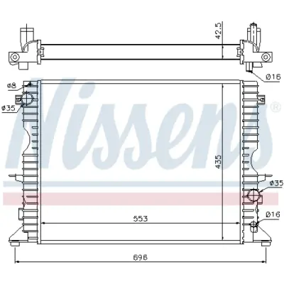 Radiator, racire motor NISSENS 64311A