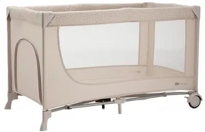 Pătuț pliabil pentru copii Kinderkraft - Joy Simple 2, Beige