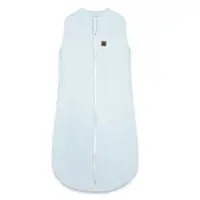 Sac de dormit, MimiNu, Premium, Din bumbac interlock, Materiale certificate Oeko Tex Standard 100, Cu fermoar, 3 - 12 luni, 2.5 Tog, Soft Blue