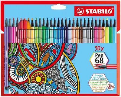 Set carioci Stabilo Pen 68 - 30 culori