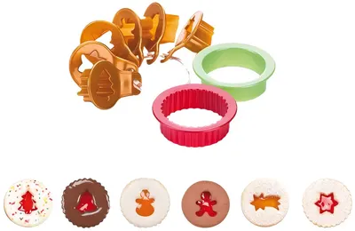 Set de forme pentru biscuiți Tescoma - Delicia, 8 bucăți, Moș Crăciun