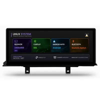 Navigatie BMW Seria 3 F30 31 (2011-2018), Linux OS OEM, Varianta NBT, CarPlay Android Auto Wireless, MirrorLink, Camera AHD, 12.3 Inch