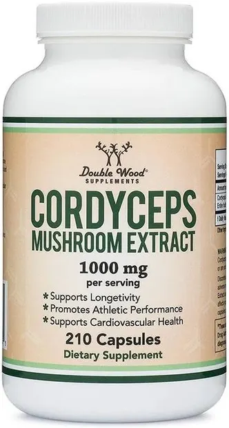 Cordyceps Mushroom Extract, 1000 mg, 210 capsule, Double Wood