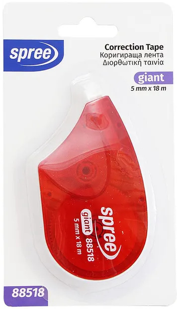 Bandă corectoare Spree Giant - 5 mm х 18 m, sortiment