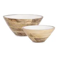 Boluri albe 2 buc. din lemn ø 30,5 cm Knossos – Yes Everyday