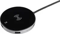 Hub Xtorm - XC006, 6 în 1, încărcare wireless, negru/argintiu