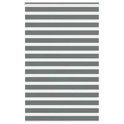 vidaXL Jaluzea tip zebra gri închis lățime țesătură 140,9 cm poliester