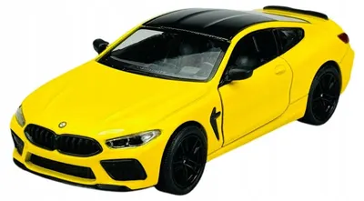 Mașină metalică Kinsmart - BMW Competition Coupe, 1:34, galbenă