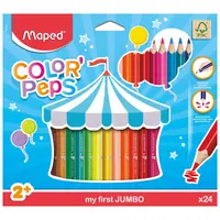 Creioane colorate Maped Color'Peps My First Jumbo 24 culori/set