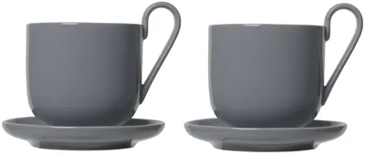 Set 2 cești de cafea Blomus - Ro, 290 ml, grafit