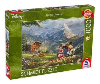 Puzzle Schmidt din 1000 de piese - Mickey în Alpi