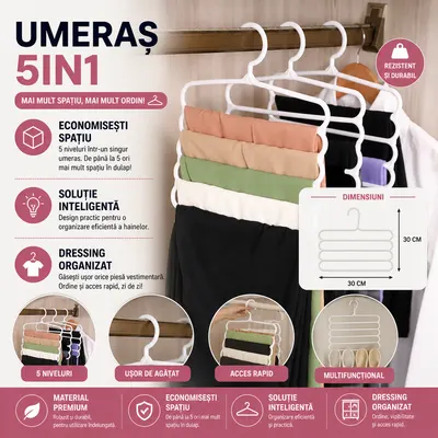 Umeras pentru organizare cu 5 etajere