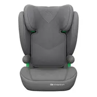 Scaun auto KinderKraft Junior Fix 2 Plus Grey 100x150 cm, cu isofix, protectie SPS, tetiera reglabila, husa Air Flow