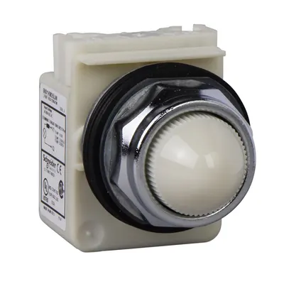 Lampa Octog. Ø 30 - Alb - Led Lum. Ridicata Ba 9S - 24 V C.A./C.C. - Ip66