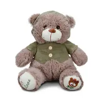 Ursulet de plus cu tricou, Puffy Friends, Verde, 43 cm