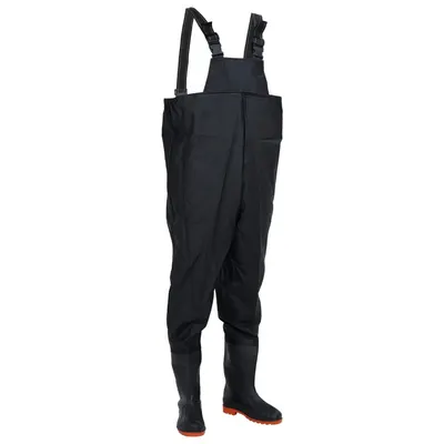 Gossi salopeta cu pieptar si cizme, negru, marimea 40