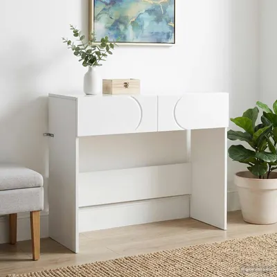 vidaXL Masă de consolă Alb 96,5 x 38 x 75 cm Lemn prelucrat