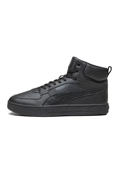Pantofi sport mid-high de piele ecologica cu model unisex Caven 2.0 - Negru