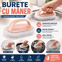 Burete de curatat cu maner, Suprafata dura, Roz