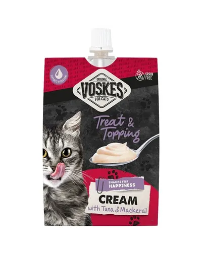 VOSKES Cream with Tuna and Mackerel 90 g cremă cu ton și macrou pentru pisici