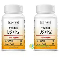 Pachet Vitamina D3 + K2 30cps+30cps