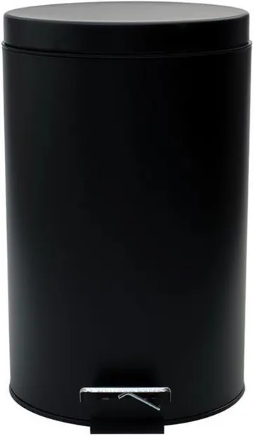 Coș de baie cu închidere silențioasă Estia - Classic, 12 l, negru mat
