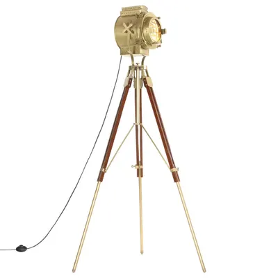 vidaXL Lampă de podea cu trepied, 193 cm, lemn masiv de mango