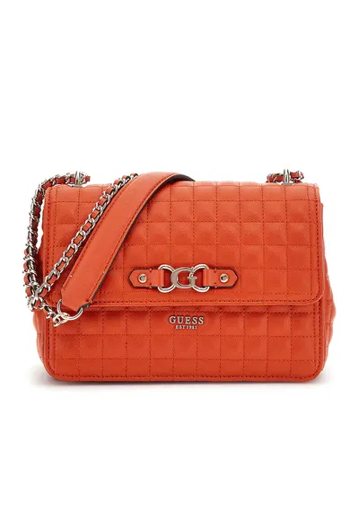 Geanta crossbody din piele ecologica cu aspect matlasat - Portocaliu mandarina