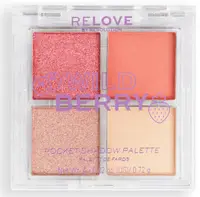 Relove By Revolution Paletă de farduri de ochi Pocket, Wild Berry, 4 culori