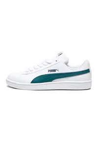 Pantofi sport de piele ecologica cu detalii logo - Alb/Albastru petrol