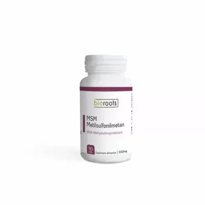 MSM Metilsulfonilmetan 550mg, 90 capsule vegetale (49,5g) | Bioroots