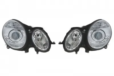 Far stanga dreapta (H7 H7 PY21W W5W, electric, cu motor, 2 buc. set, culoare interior: crom, culoare indicator: alb) potrivit MERCEDES E-KLASA W211 03.02-07.09