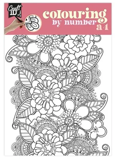 Set de pictură pe numere Grafix - A4, 5 de coli + 5creioane