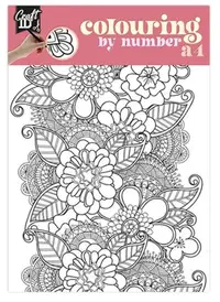 Set de pictură pe numere Grafix - A4, 5 de coli + 5creioane